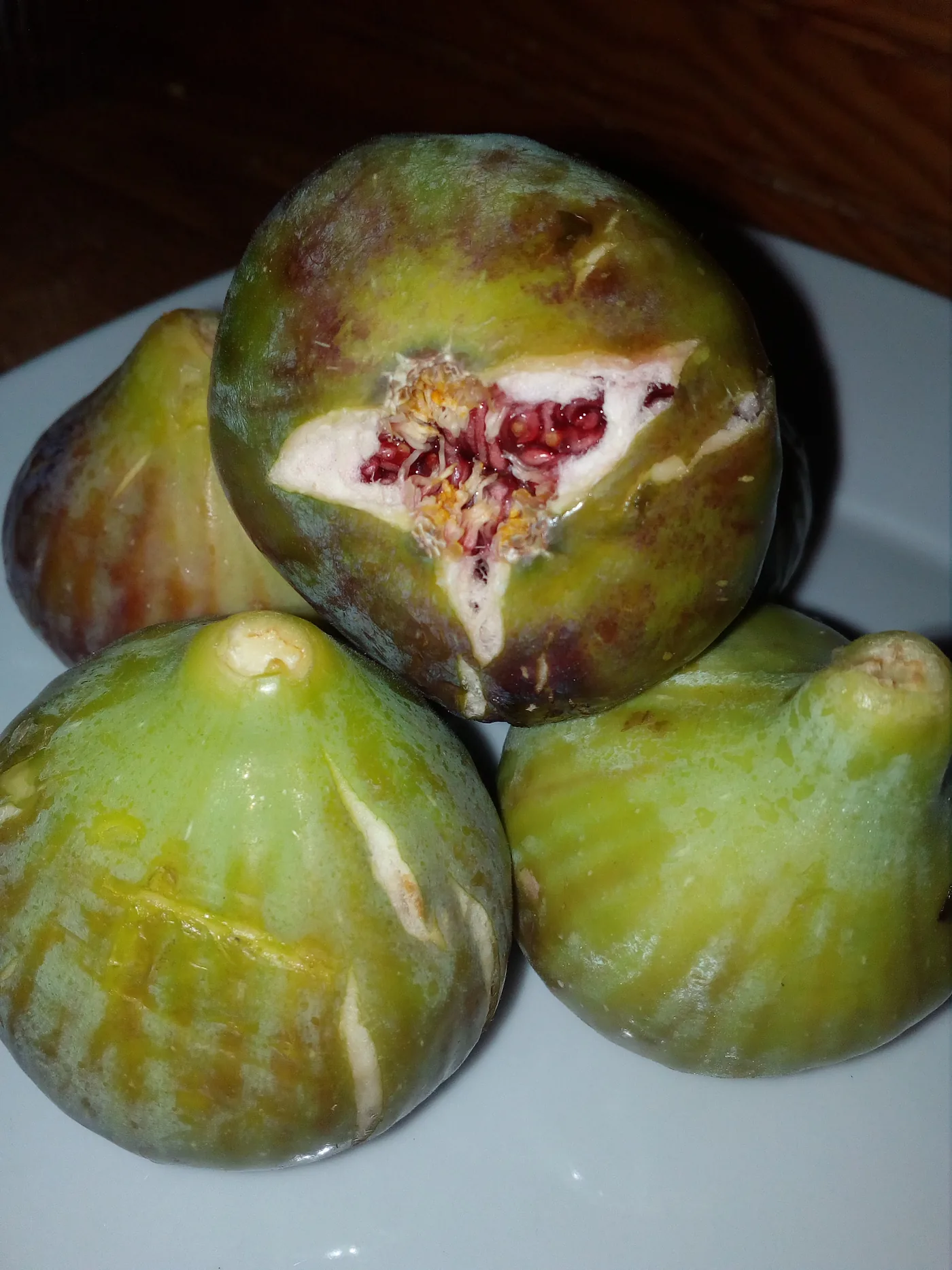 Ripe common figs on the tree